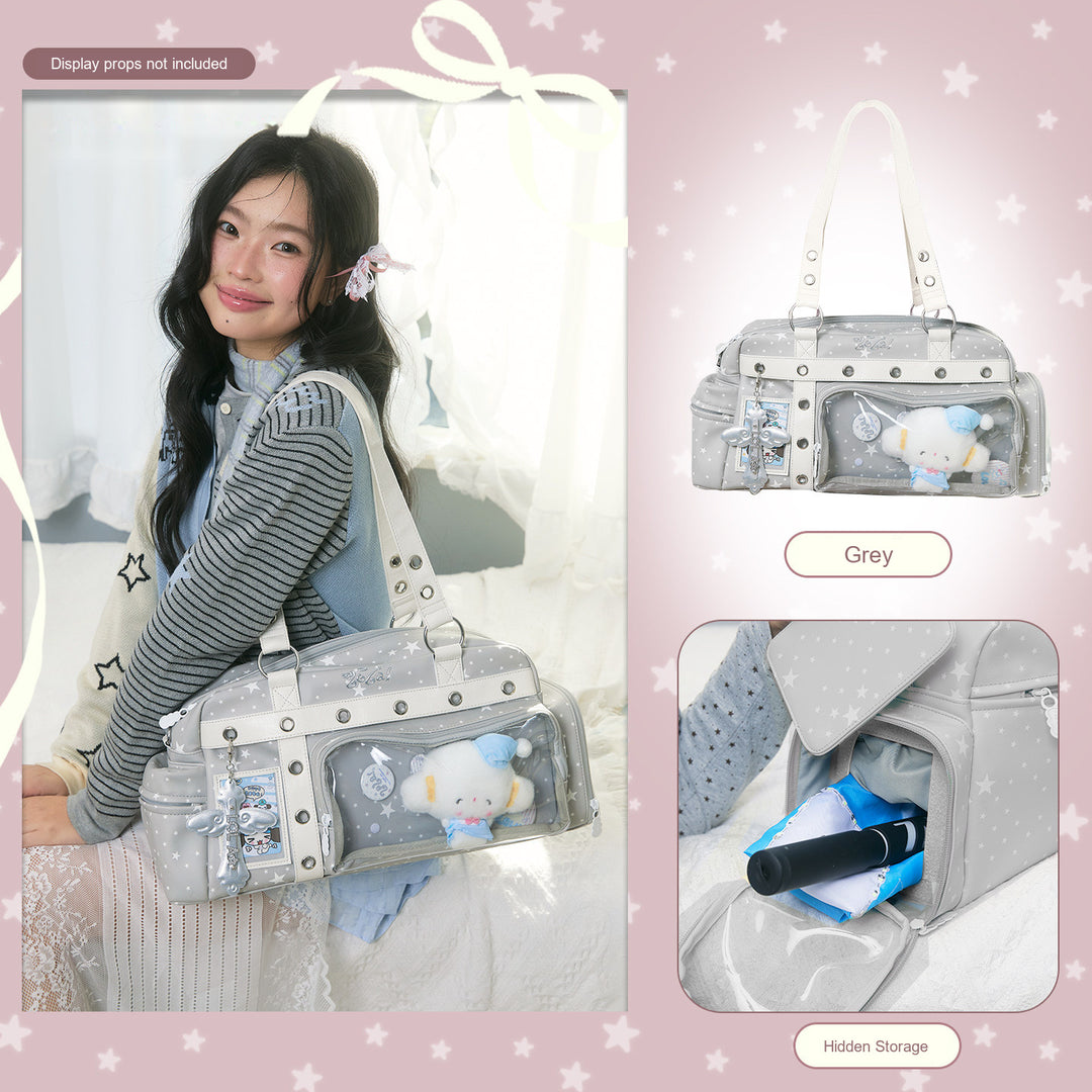 Boston Ita Bag with Clear Display Pockets