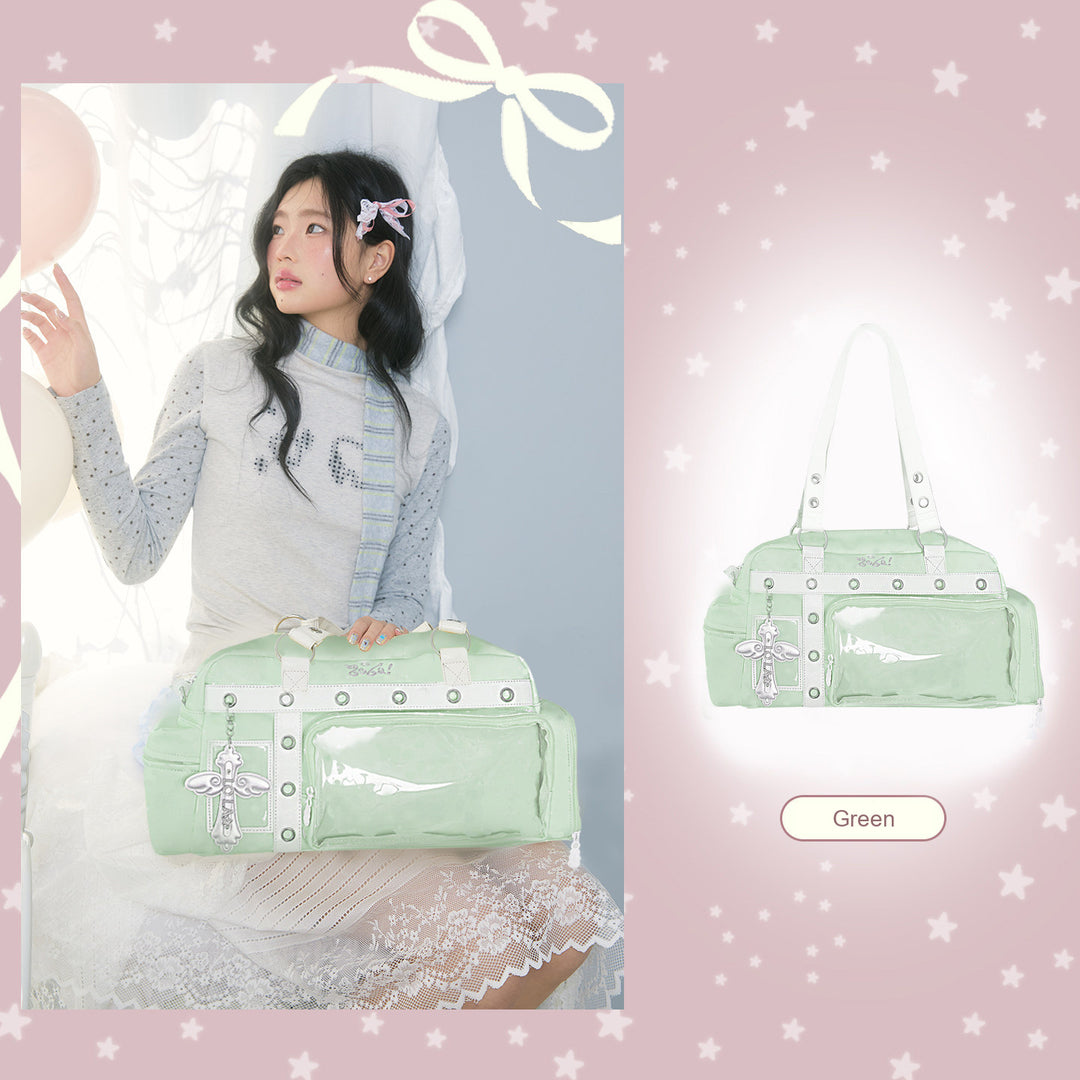 Boston Ita Bag with Clear Display Pockets