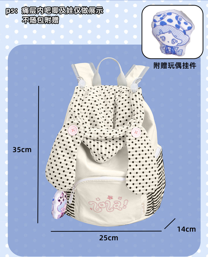 Hat-Inspired Backpack with Front and Side Zip Pockets