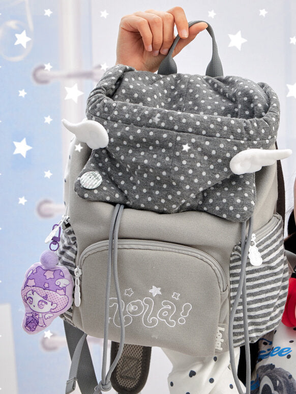 Hat-Inspired Backpack with Front and Side Zip Pockets