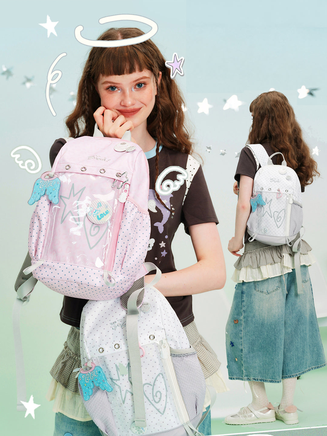 Ita Backpack with Clear Front Display Pocket