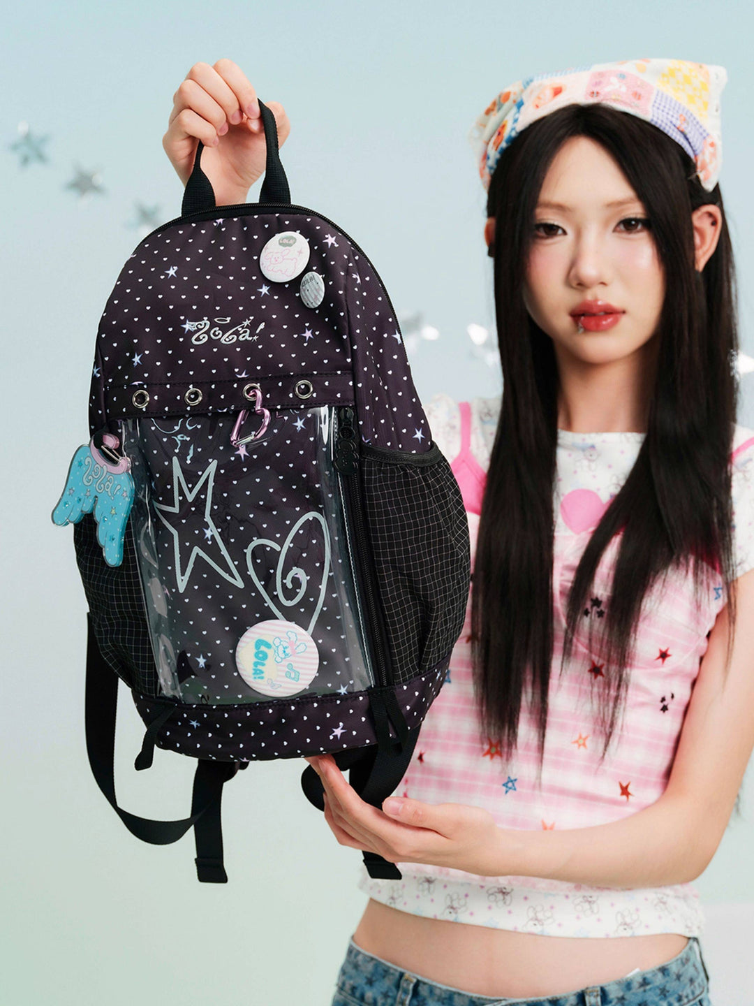 Ita Backpack with Clear Front Display Pocket