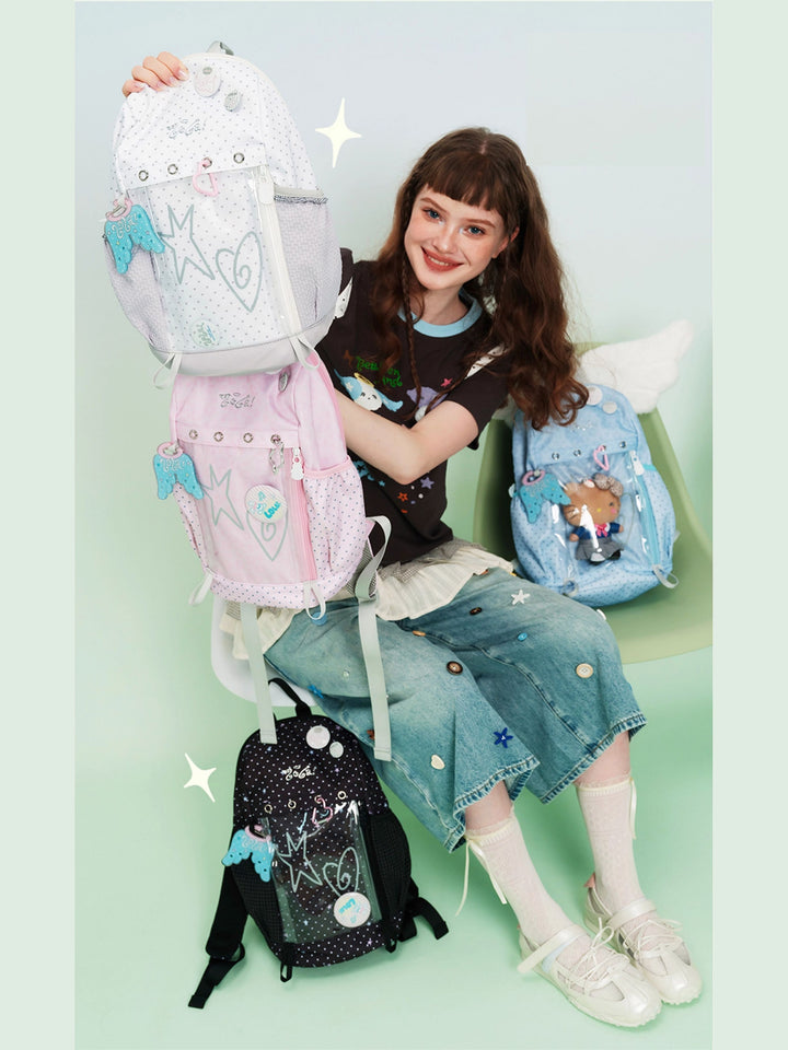 Ita Backpack with Clear Front Display Pocket