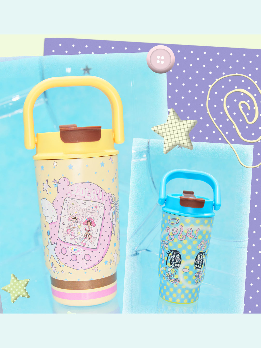 Printed Stainless Steel Tumbler with Carry Handle