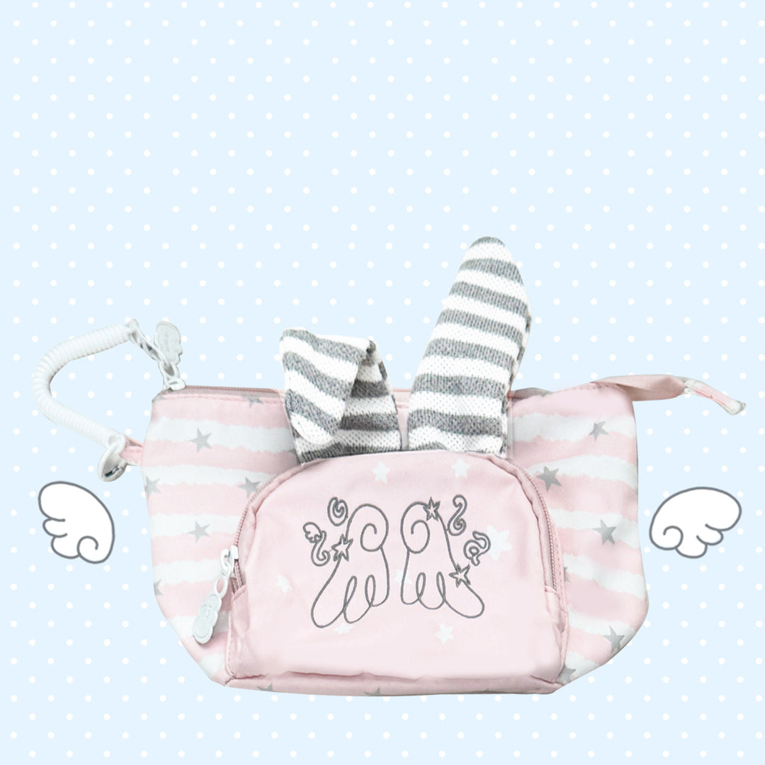 Rabbit Ear Cosmetic Pouch with Star and Stripe Pattern