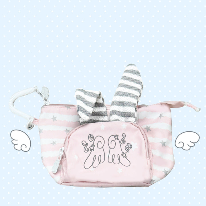 Rabbit Ear Cosmetic Pouch with Star and Stripe Pattern