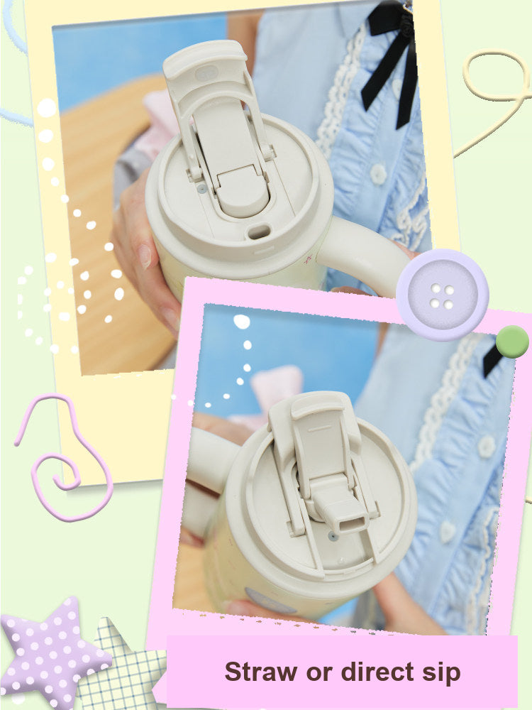 Kawaii Starry-Eyed Tumbler with Handle