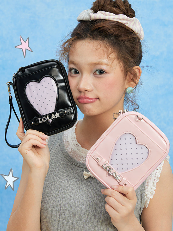 Heart Window Wristlet Card Organizer