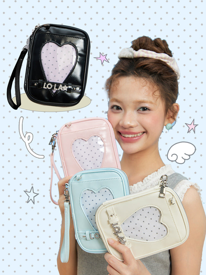 Heart Window Wristlet Card Organizer