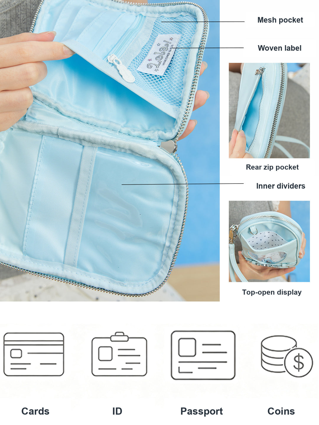 Heart Window Wristlet Card Organizer
