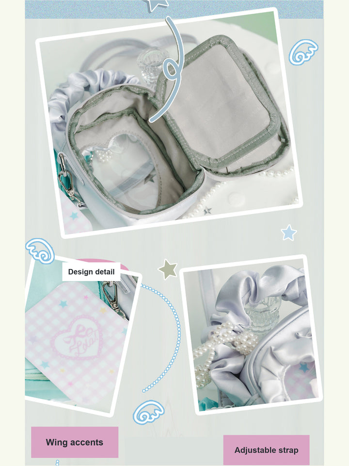Ruffle Heart Window Mini Ita Bag