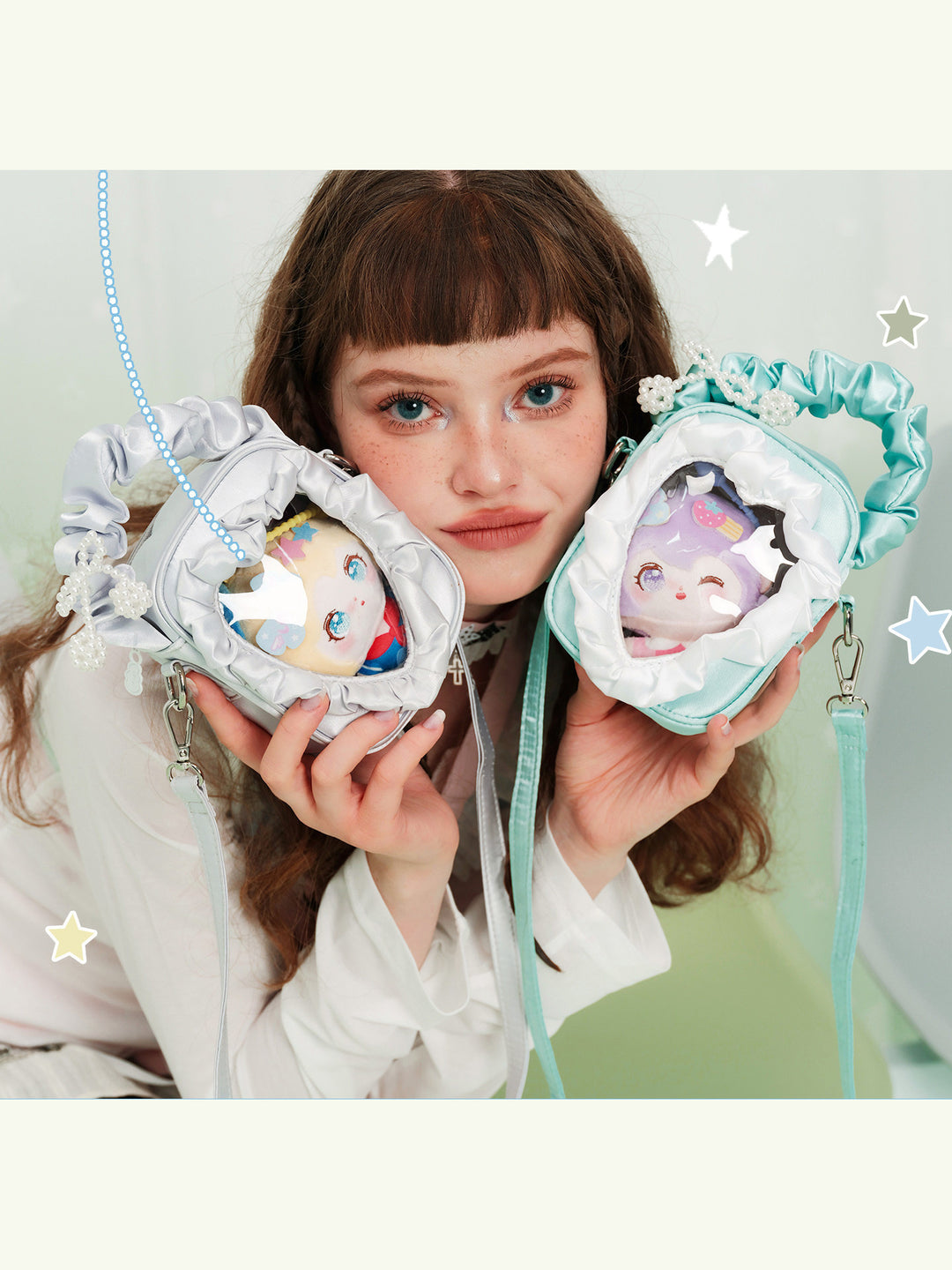 Ruffle Heart Window Mini Ita Bag