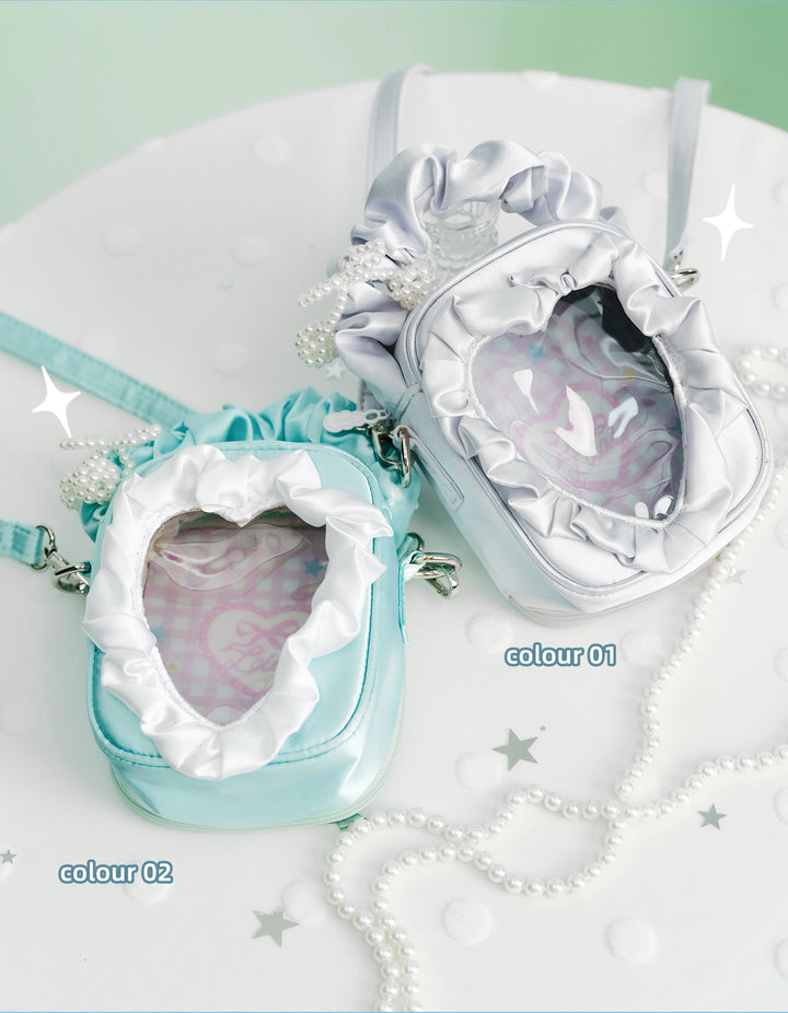 Ruffle Heart Window Mini Ita Bag