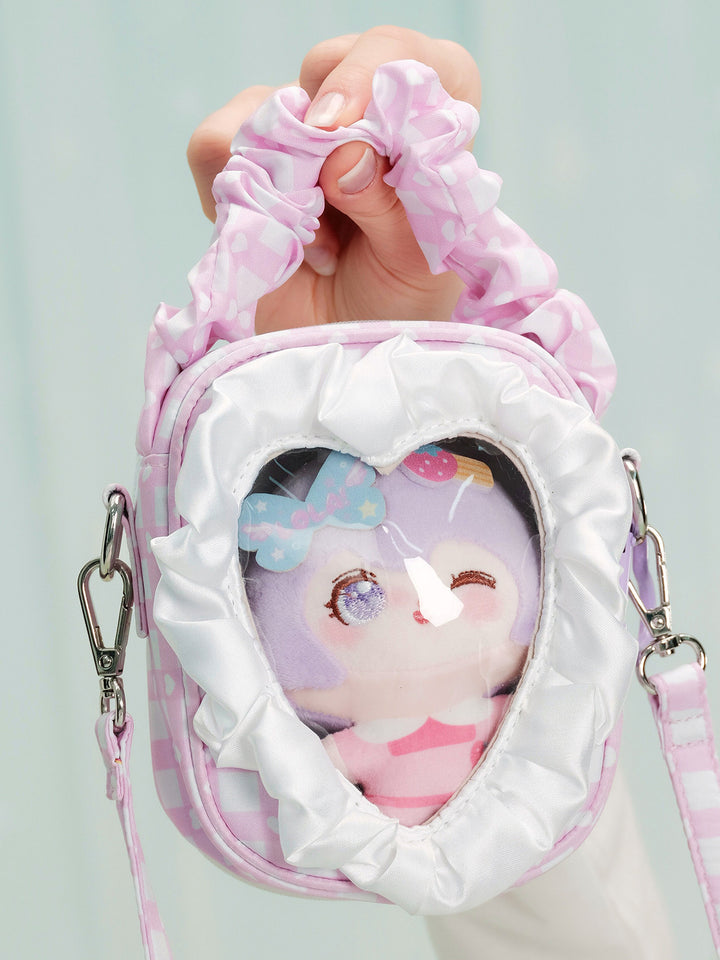 Ruffle Heart Window Mini Ita Bag