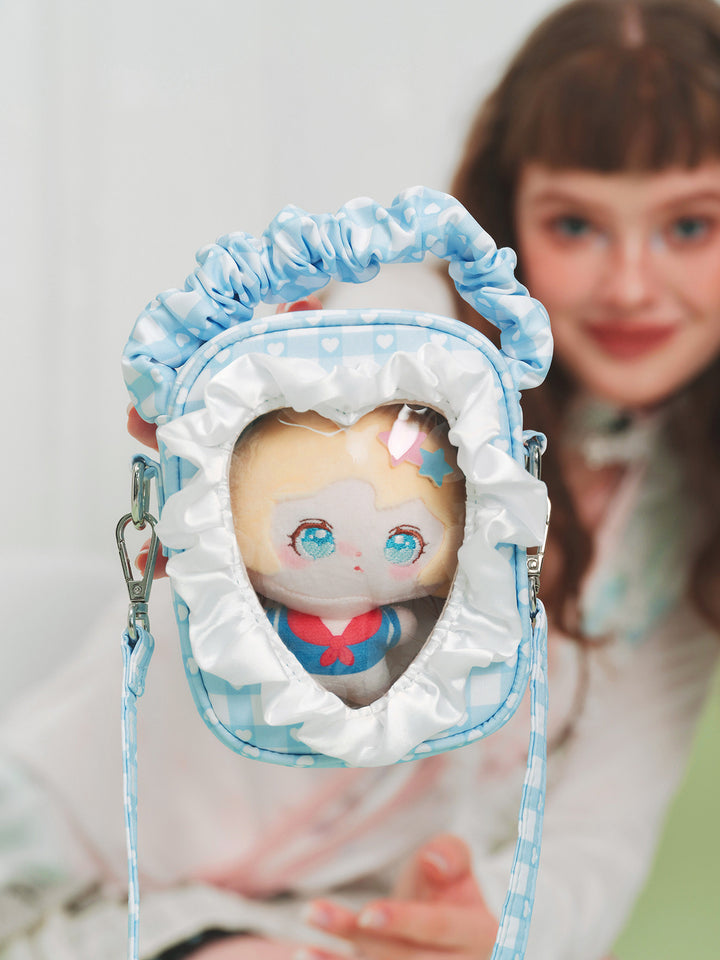 Ruffle Heart Window Mini Ita Bag
