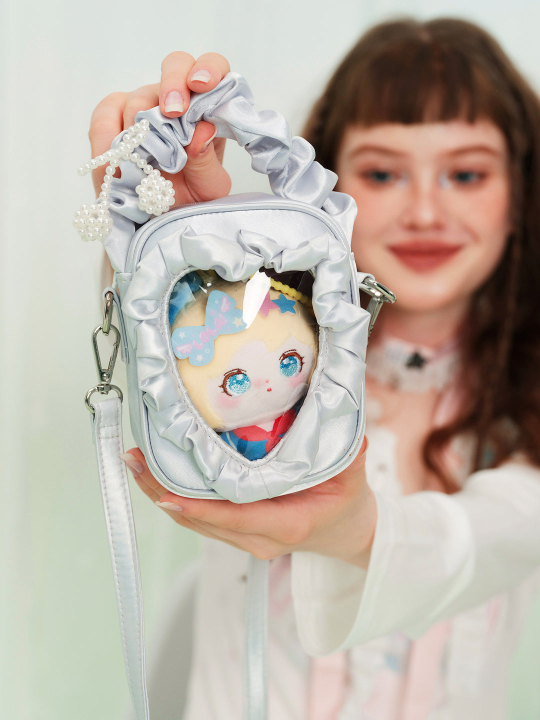 Ruffle Heart Window Mini Ita Bag