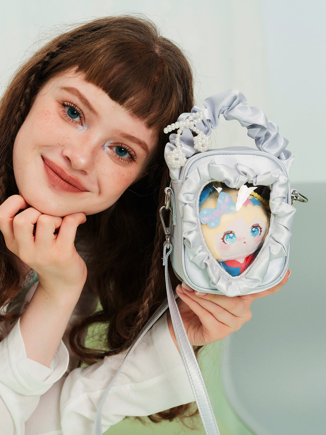 Ruffle Heart Window Mini Ita Bag