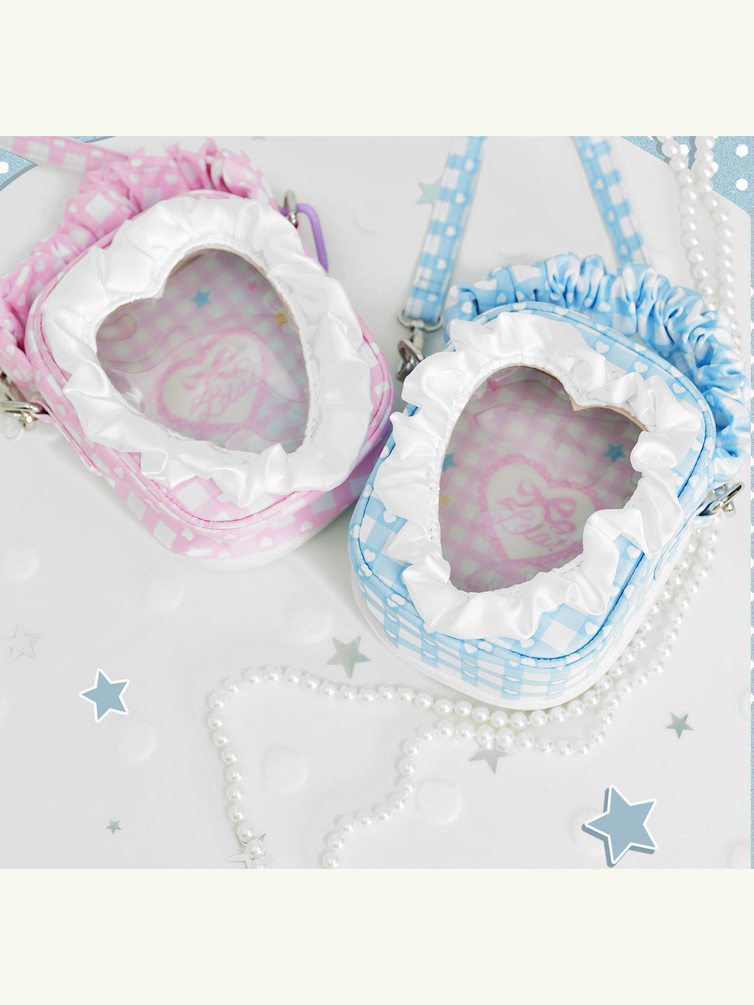 Ruffle Heart Window Mini Ita Bag