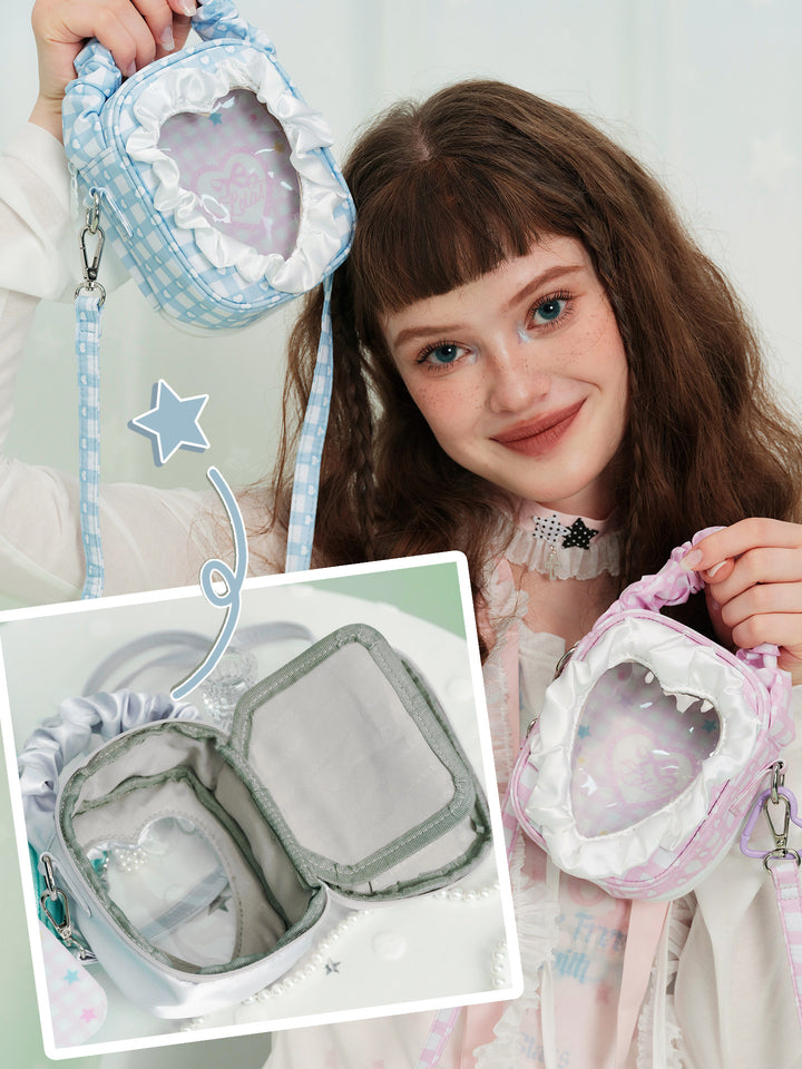 Ruffle Heart Window Mini Ita Bag