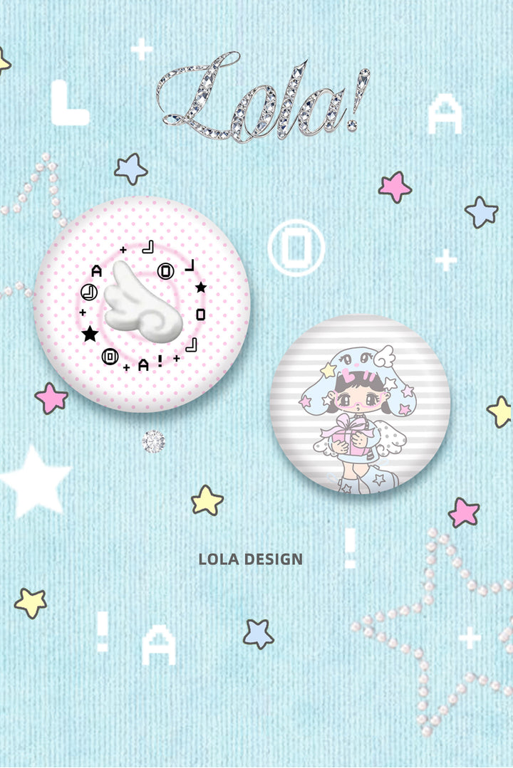 Pastel Illustrated Round Pin Badge