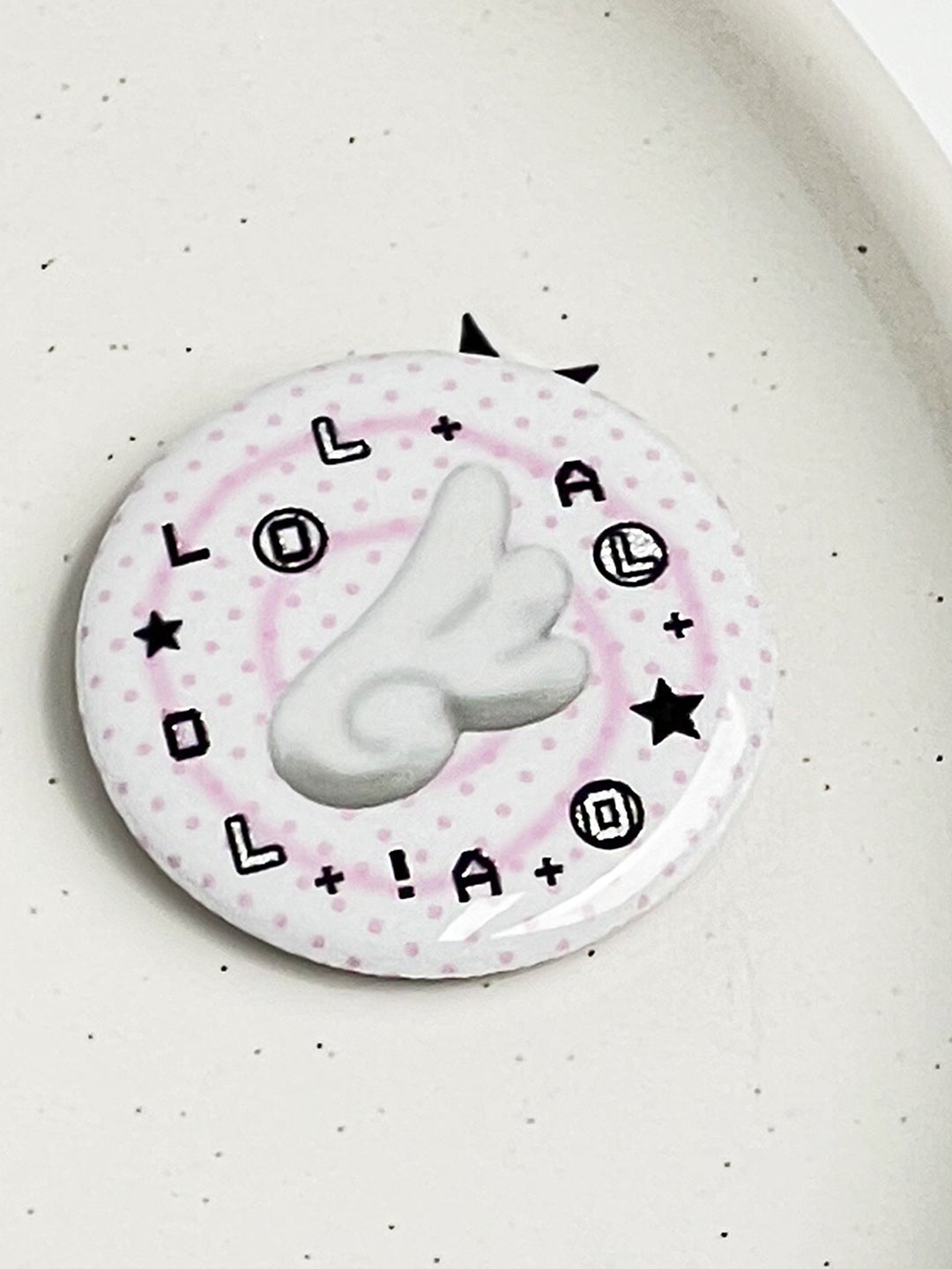 Pastel Illustrated Round Pin Badge