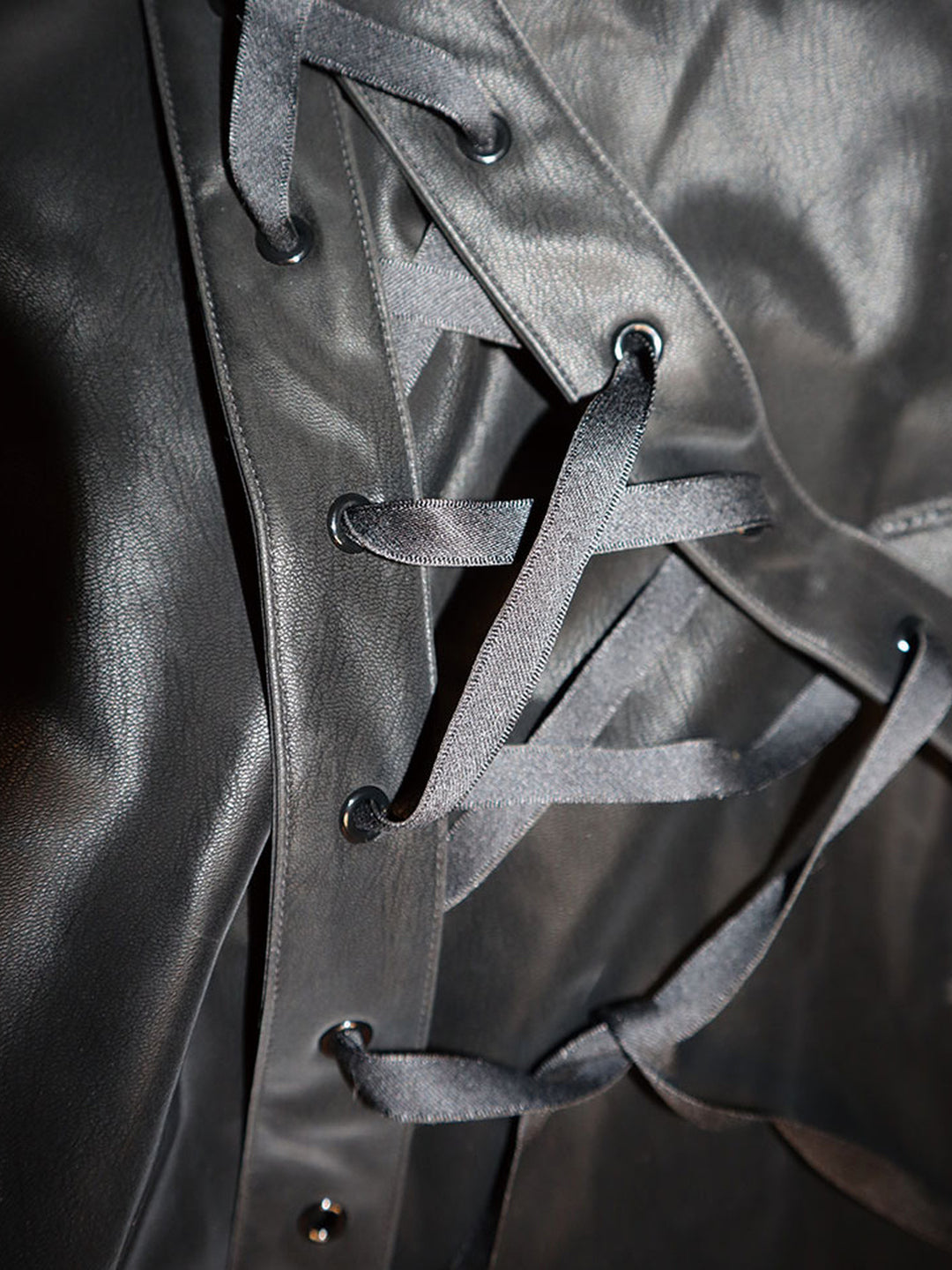 Gothic Lace-Up Longline Coat