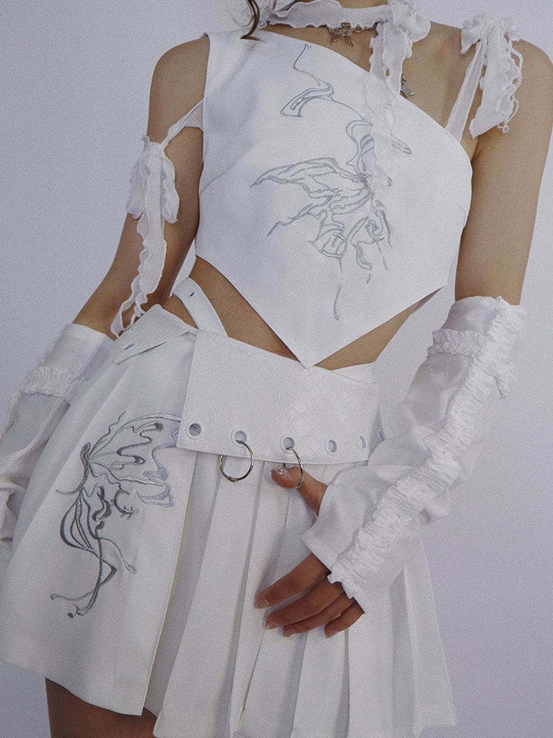 Y2K Butterfly Asymmetric Tank Top