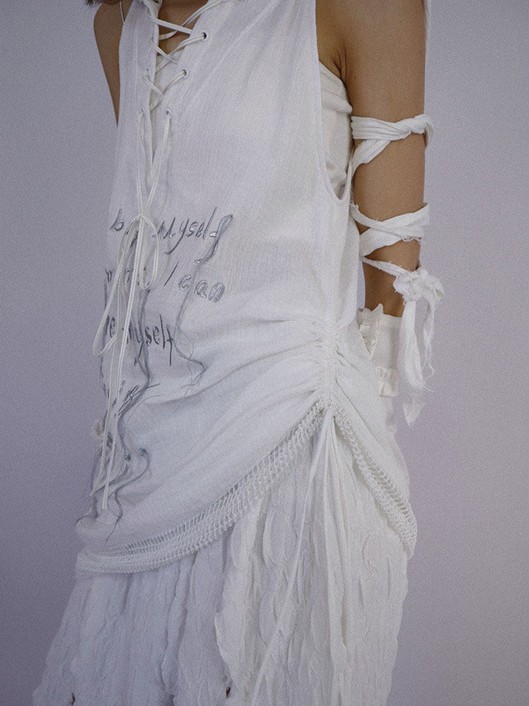 Post-Apocalyptic Lace-Up Hooded Vest