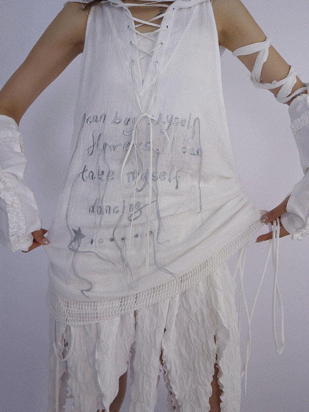 Post-Apocalyptic Lace-Up Hooded Vest