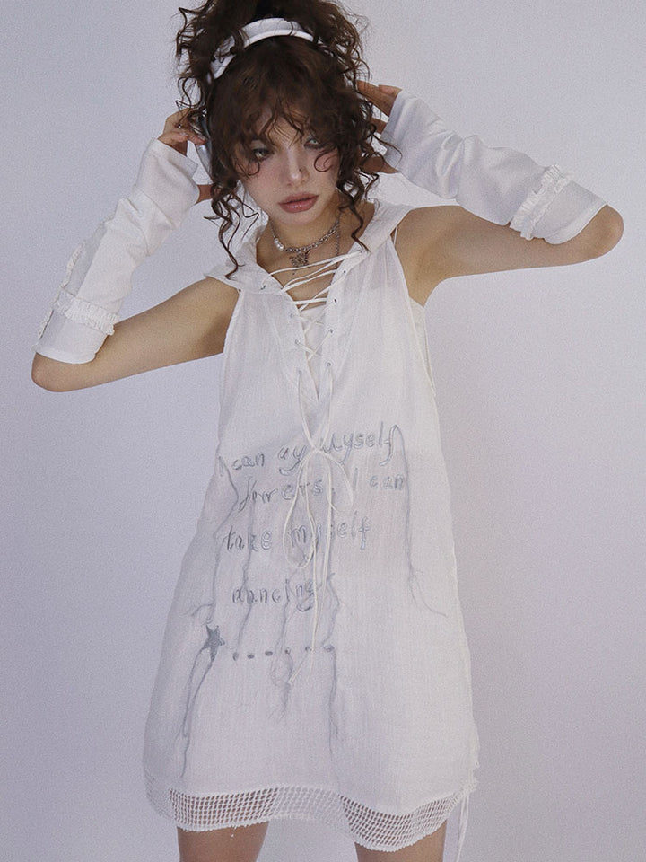 Post-Apocalyptic Lace-Up Hooded Vest