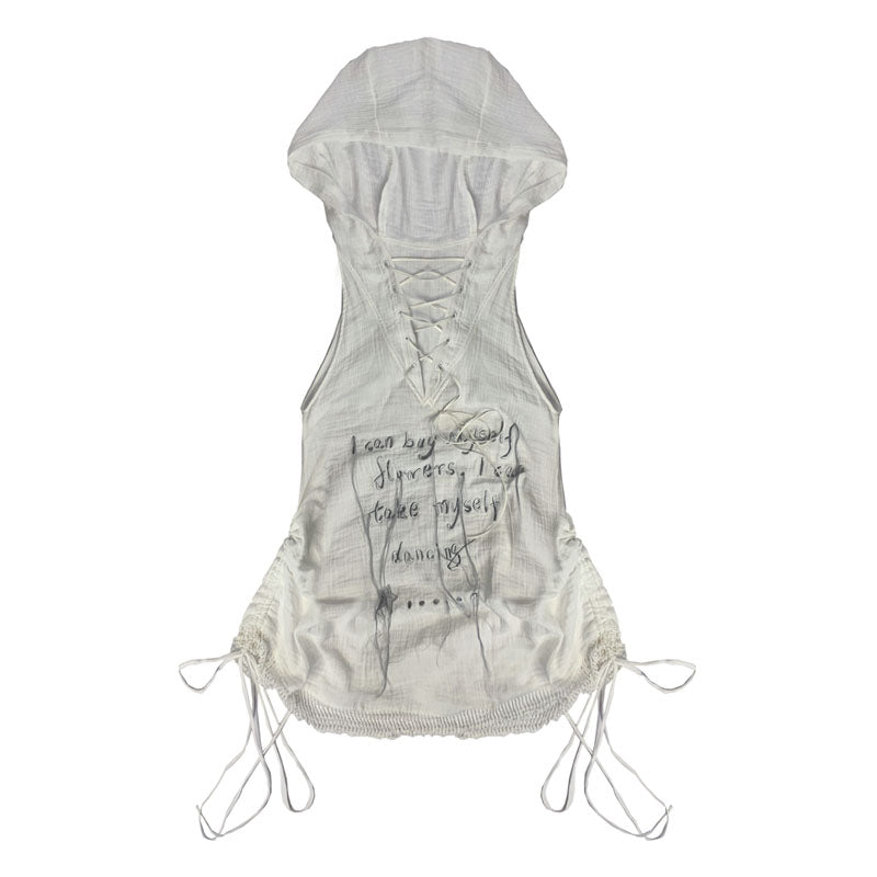 Post-Apocalyptic Lace-Up Hooded Vest