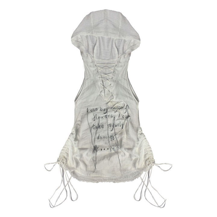 Post-Apocalyptic Lace-Up Hooded Vest