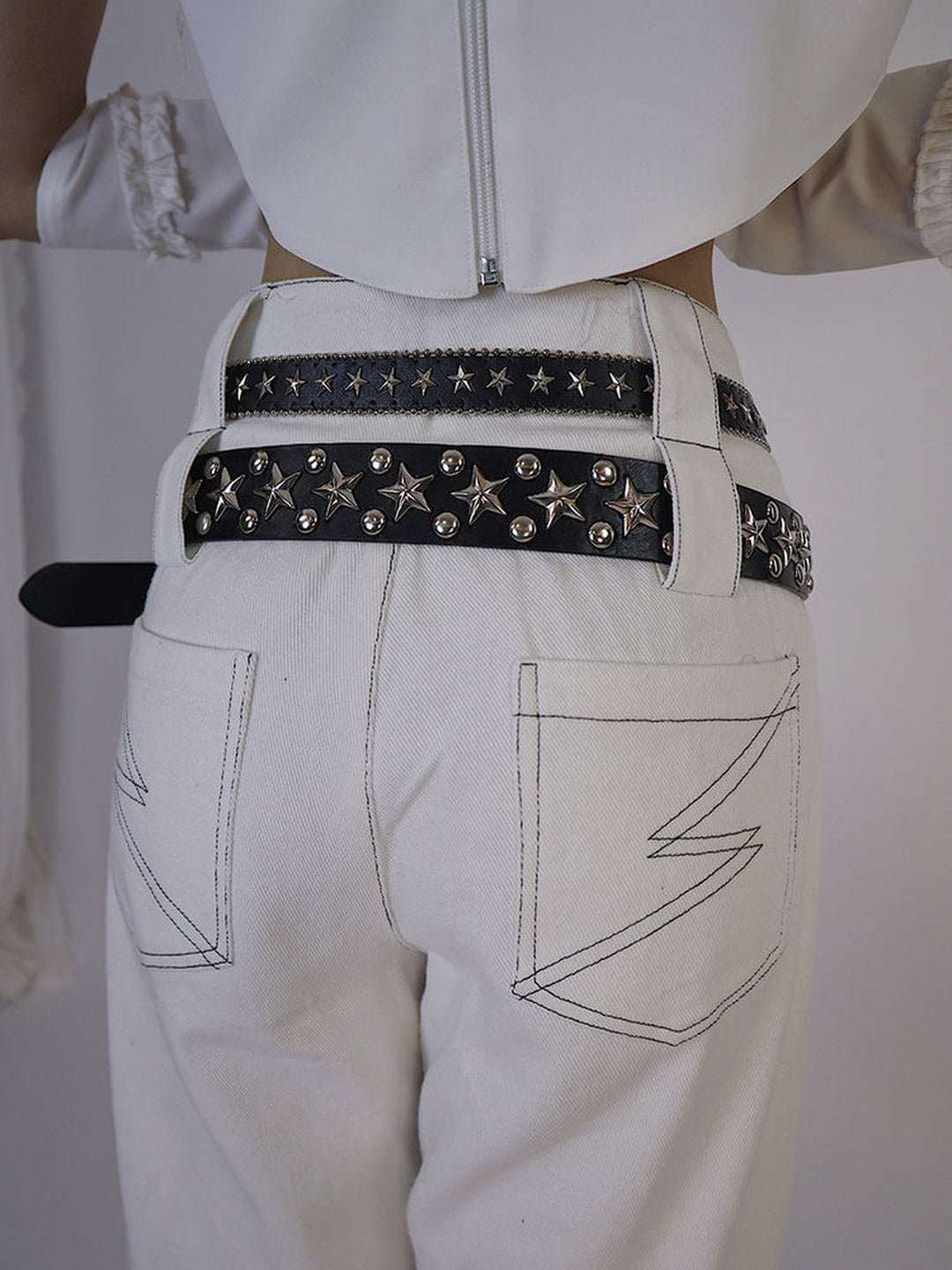 Y2K Lace-Up Wide Leg Jeans