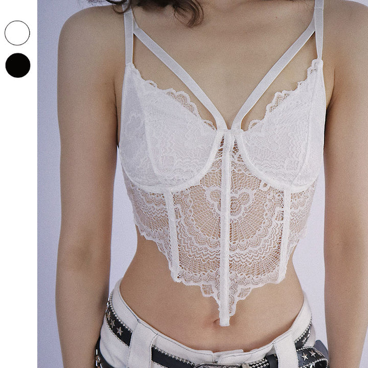 Strappy Lace Corset Cami Top