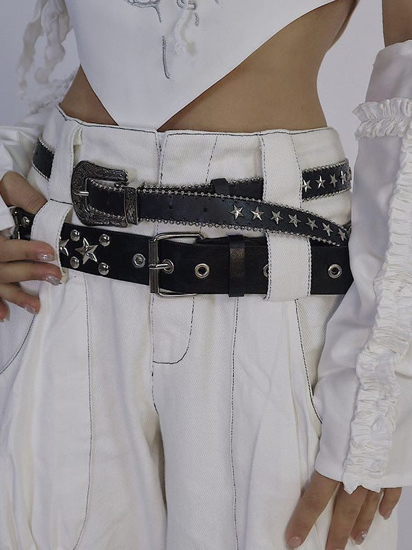 Punk Star Stud Belt