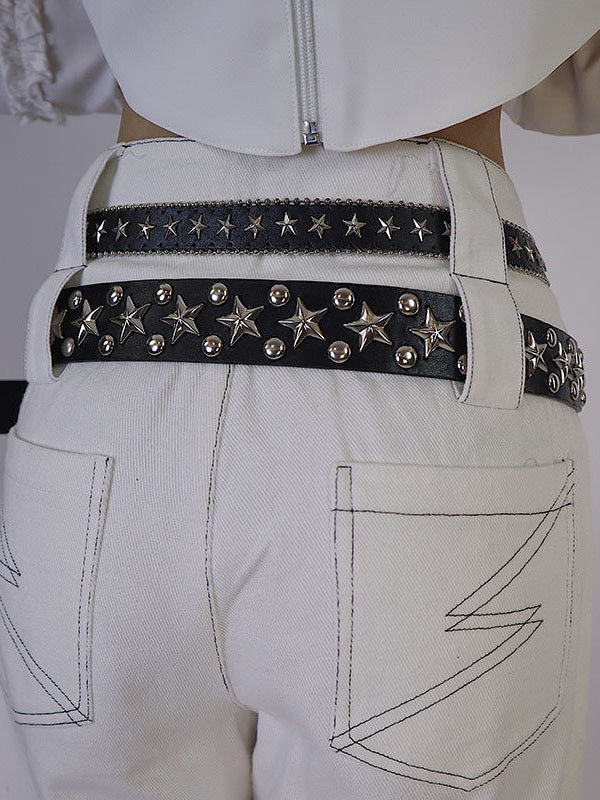 Punk Star Stud Belt