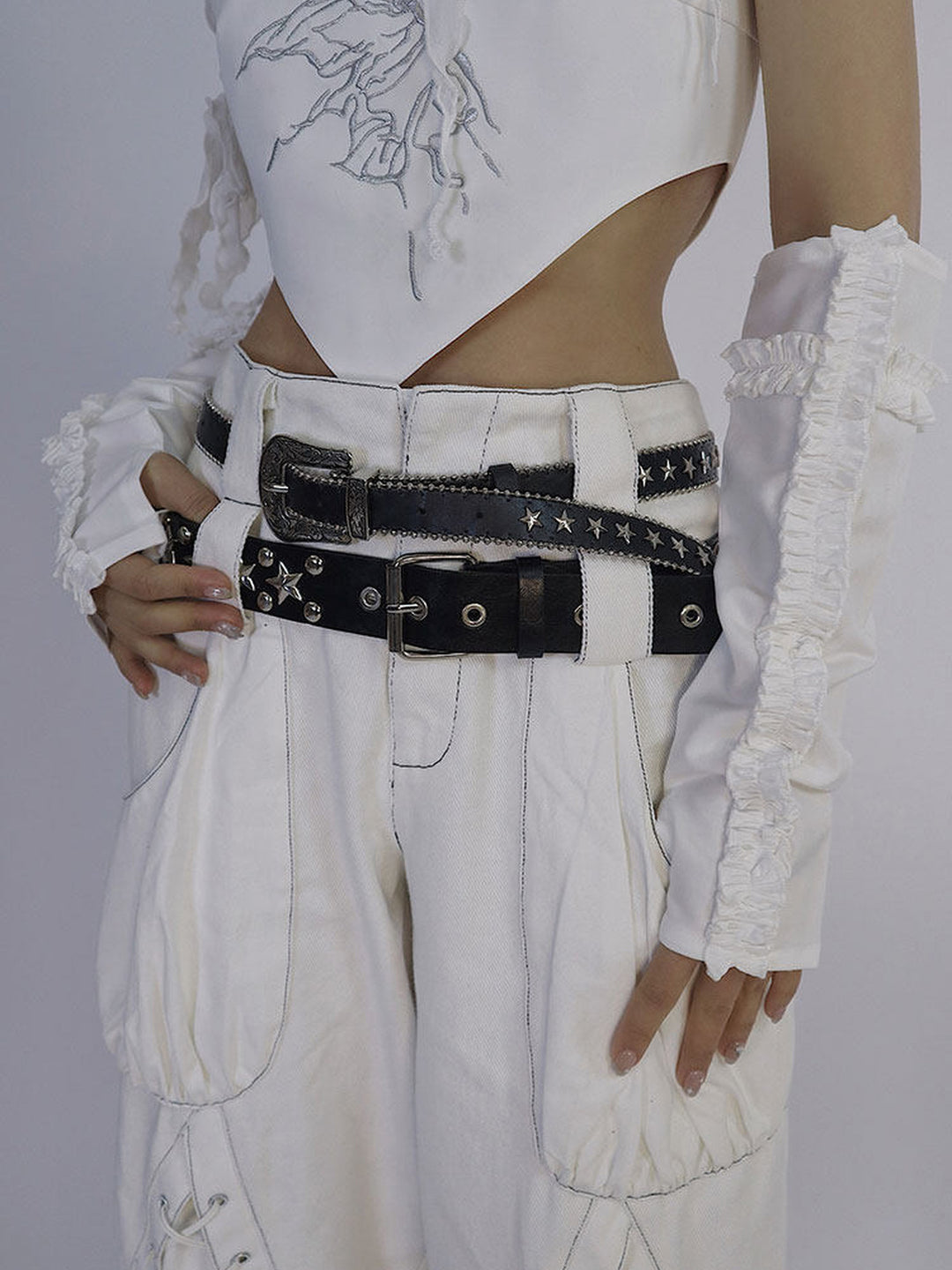 Punk Star Stud Belt