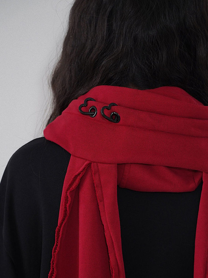 Gothic Star Patch Bunny Hood Scarf
