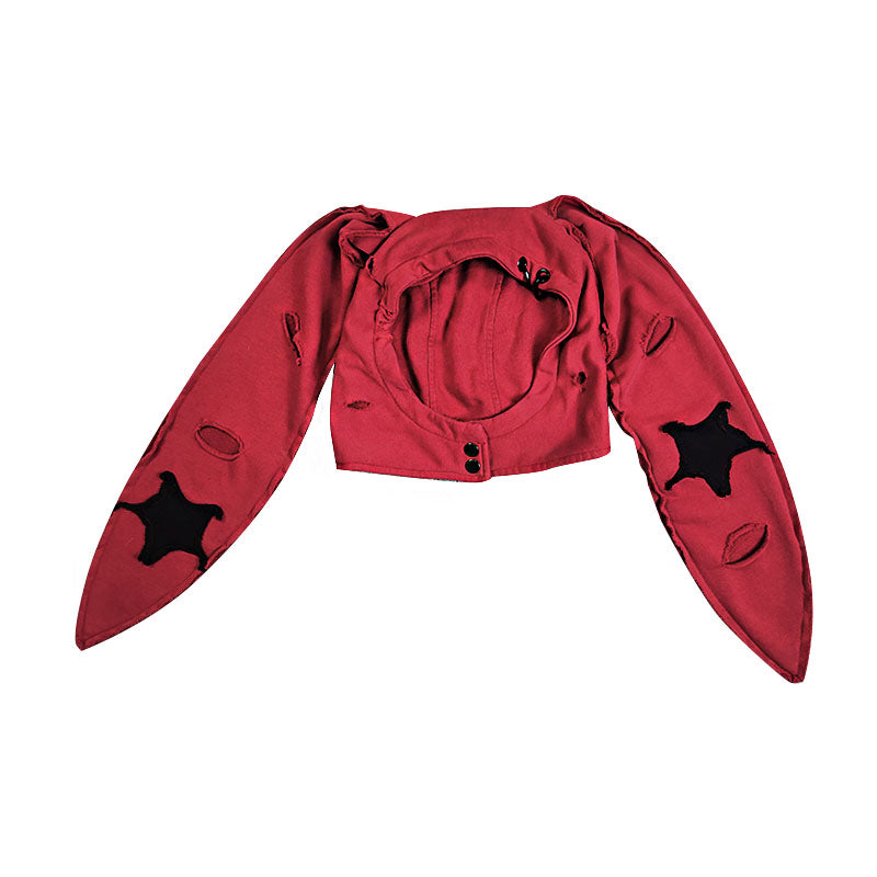 Gothic Star Patch Bunny Hood Scarf