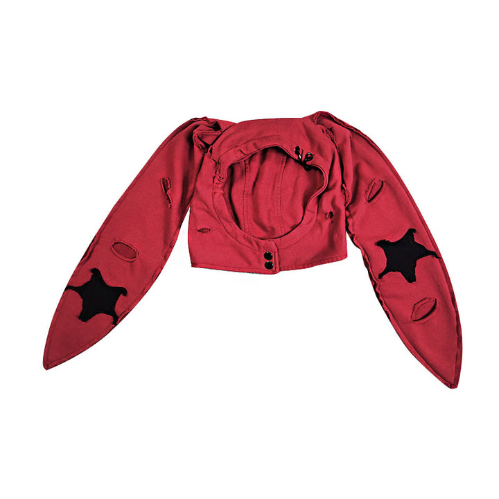 Gothic Star Patch Bunny Hood Scarf