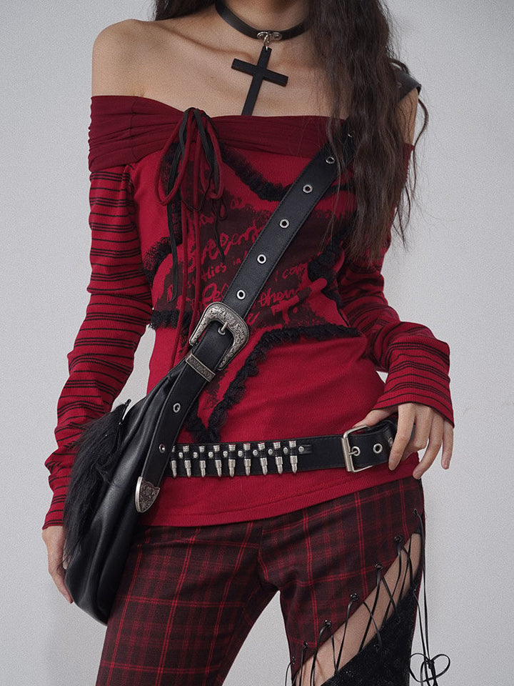 Gothic Asymmetric Graphic Panel Top