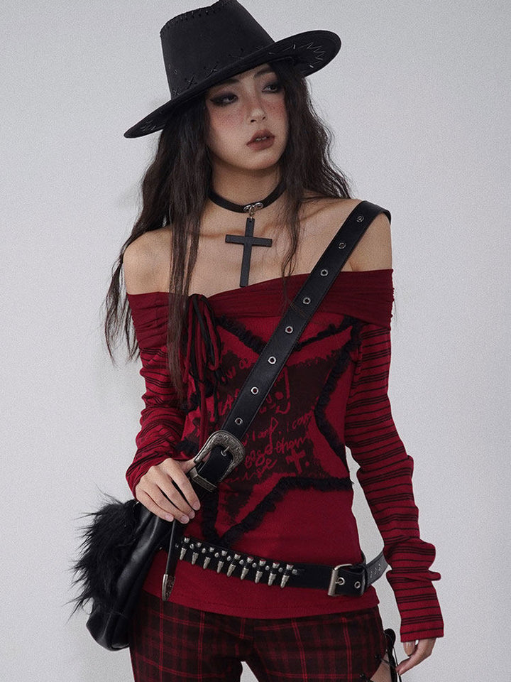 Gothic Asymmetric Graphic Panel Top