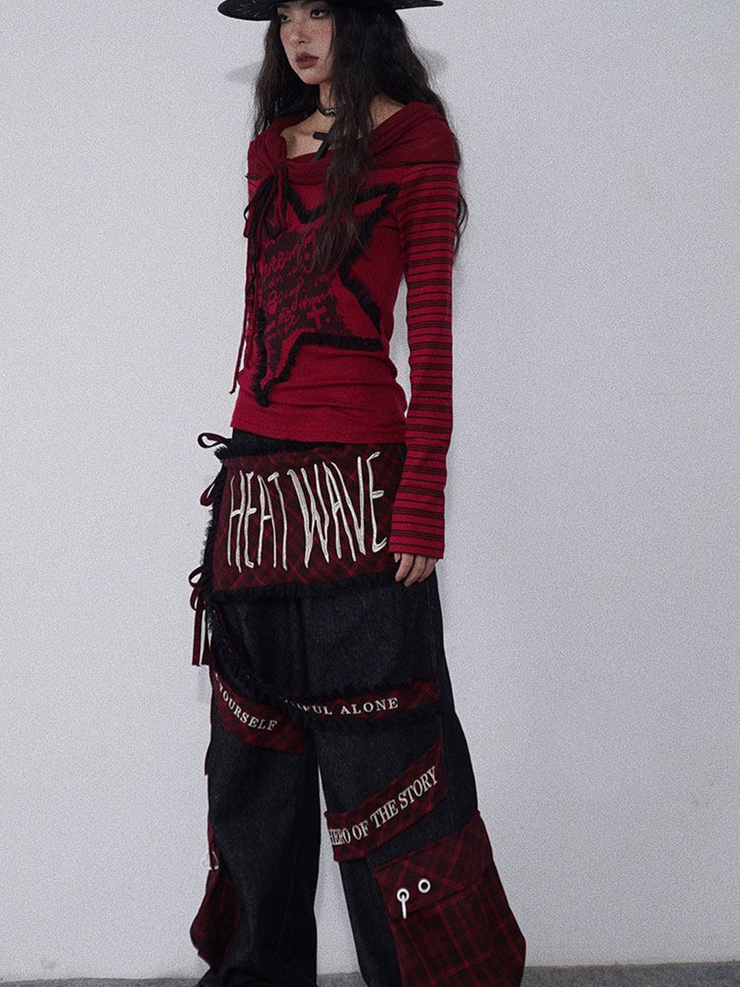 Gothic Asymmetric Graphic Panel Top