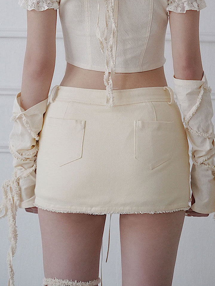 Y2K Asymmetric Lace-Up Mini Skort