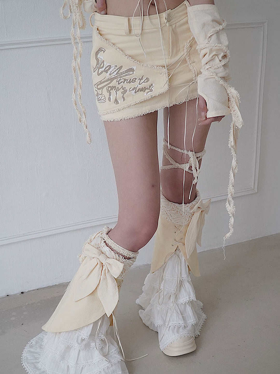 Y2K Asymmetric Lace-Up Mini Skort