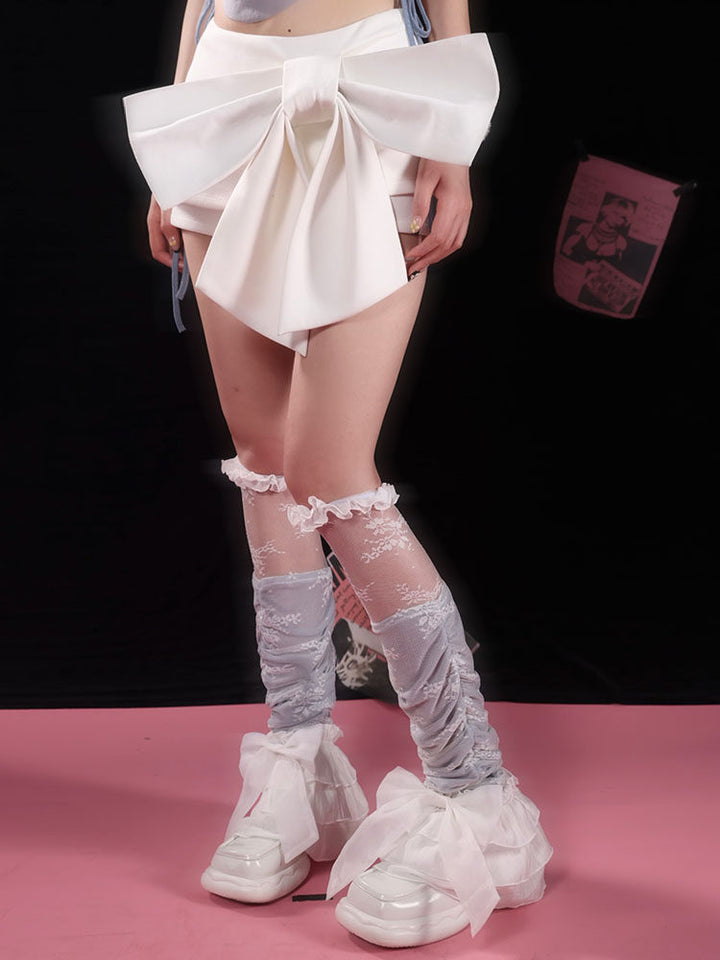 Coquette Oversized Bow Mini Skort