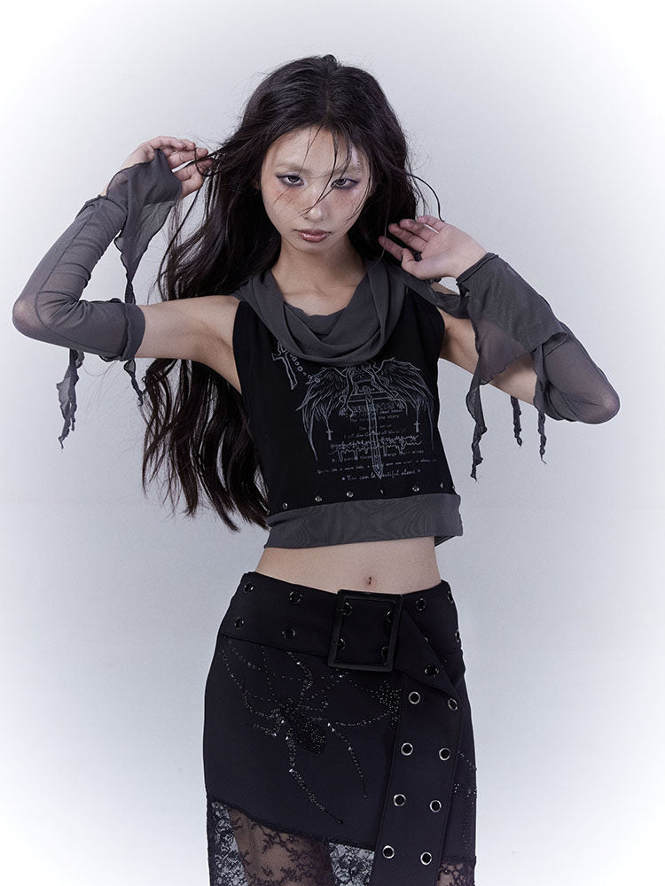 Gothic Angel Graphic Tank Top