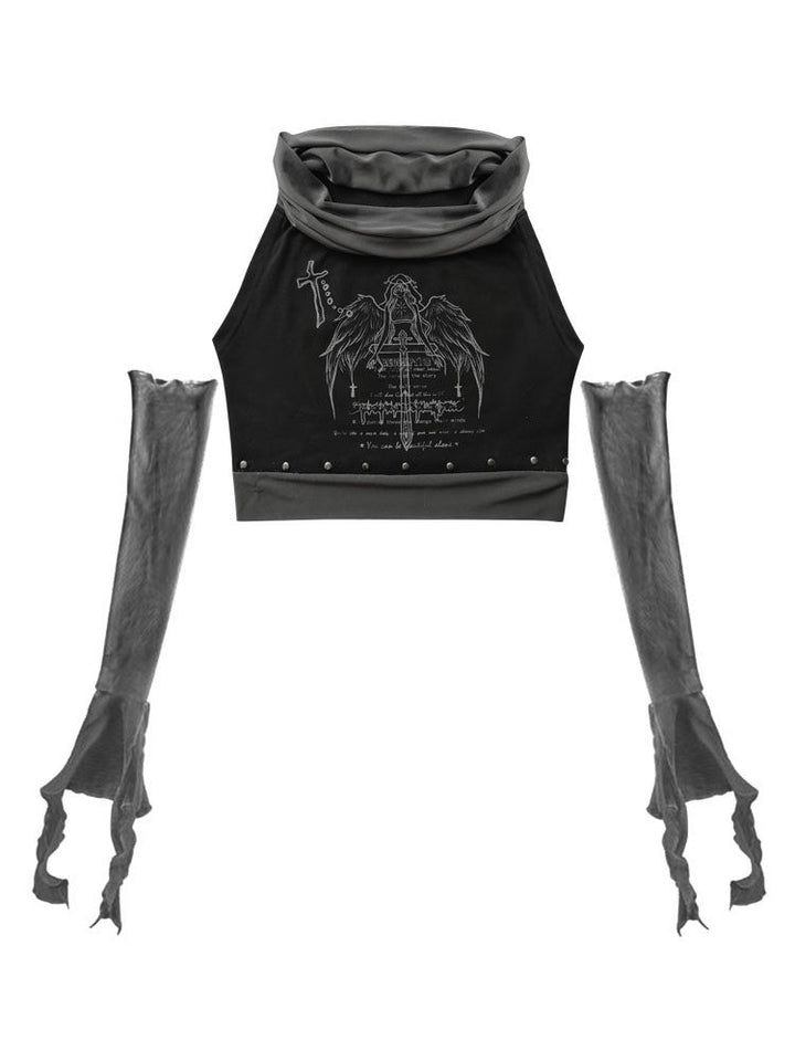 Gothic Angel Graphic Tank Top