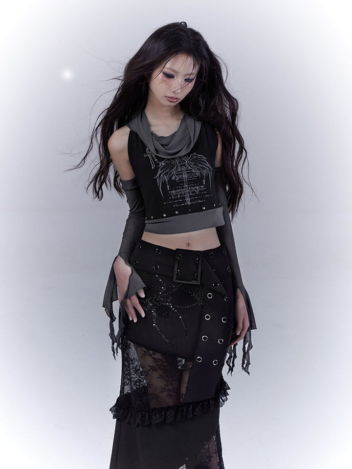 Gothic Angel Graphic Tank Top