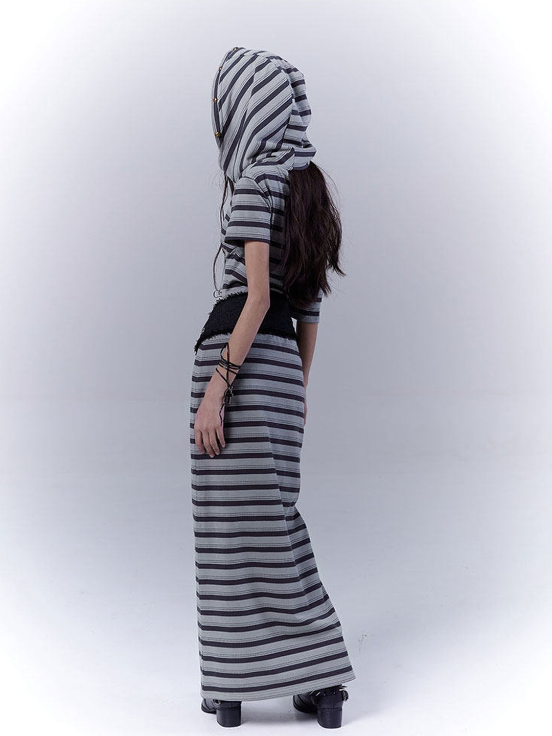 Punk Studded Butterfly Maxi Dress